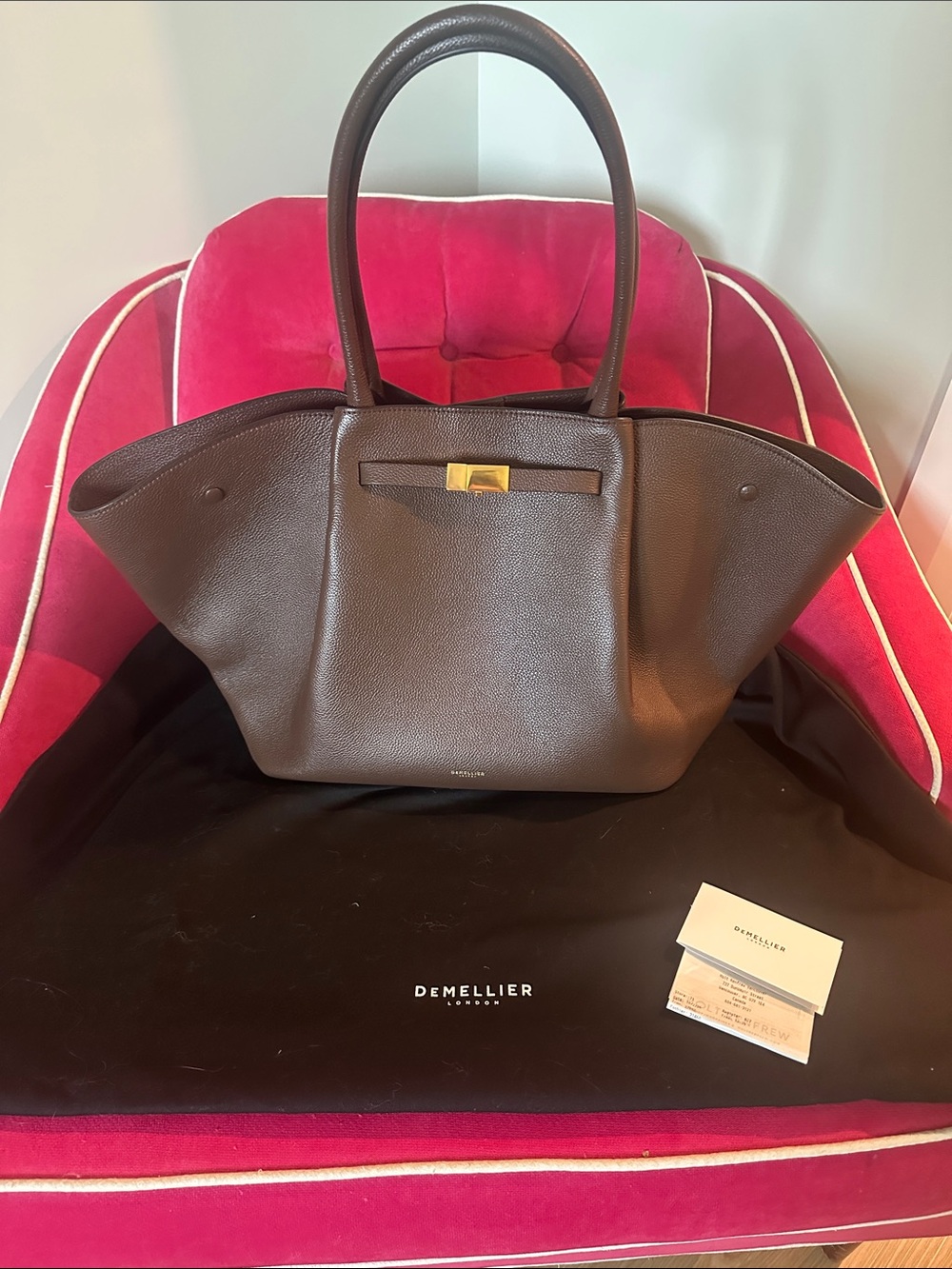 DE MELLIER The New York Leather Tote Bag (mocha)